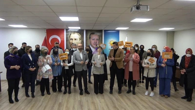 AK PARTİLİ KADINLAR ŞİDDETE KARŞI TEK SES OLDU