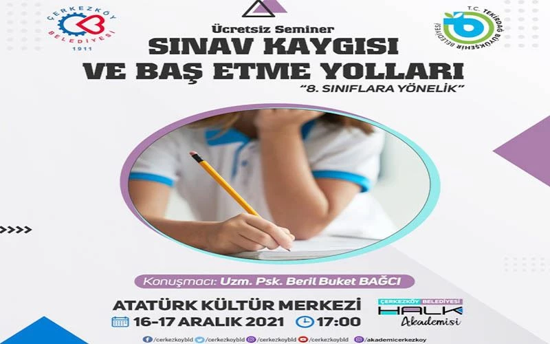 8. SINIF ÖĞRENCİLERİ VE VELİLERİNE ‘SINAV KAYGISI’ SEMİNERİ VERİLECEK