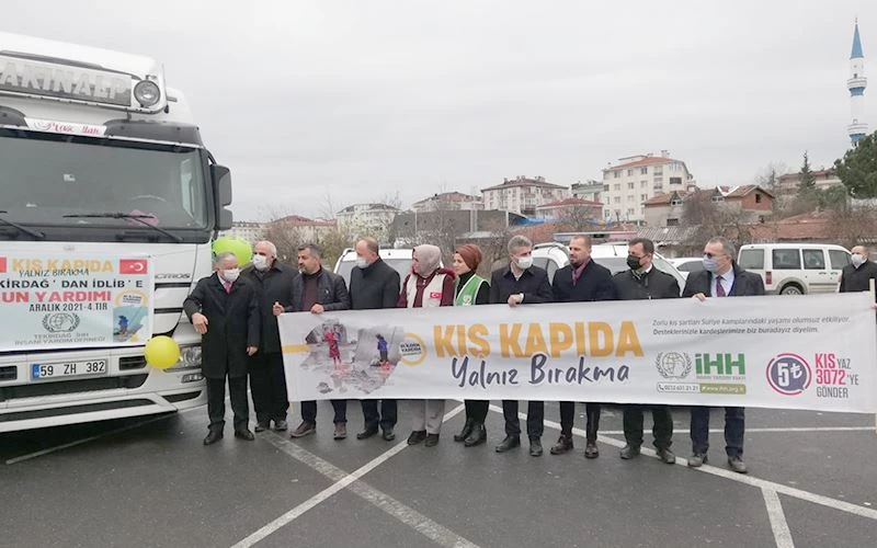 ÇEKEZKÖY’DEN İDLİP’E BİR TIR DOLUSU UN GÖNDERİLDİ