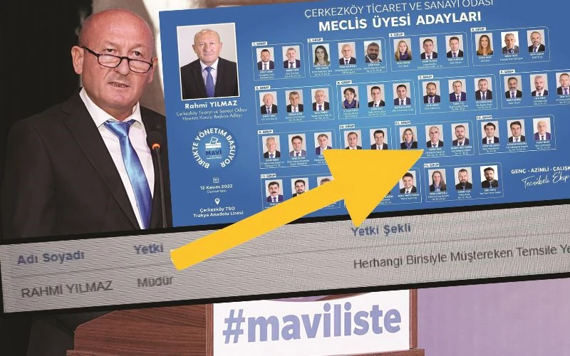 MAVİ LİSTE BAŞKAN ADAYI RAHMİ YILMAZ’DAN REZALET!