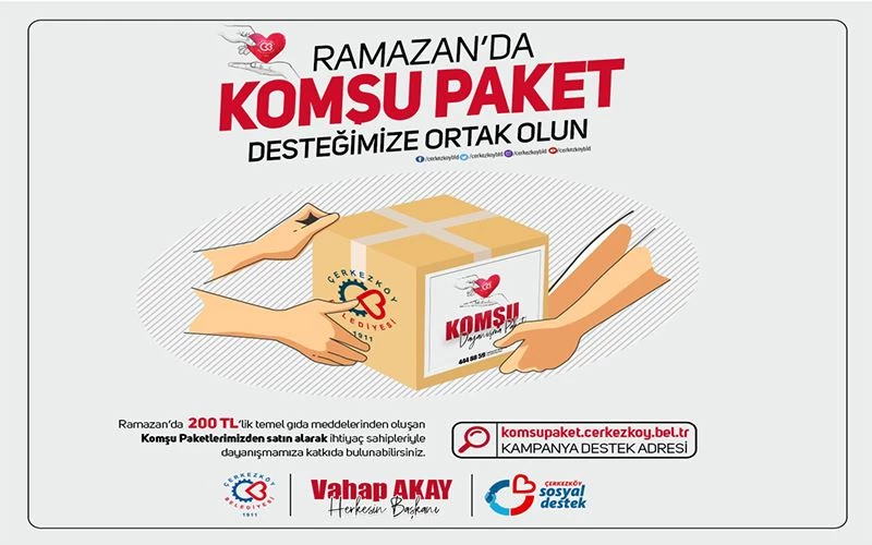 KOMŞU PAKET SATIN ALARAK İHTİYAÇ SAHİBİ AİLELERE DESTEK OLABİLİRSİNİZ