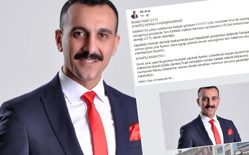 ALİ ARAS’TAN 2,5 TL’YE EKMEK SÜRPRİZİ