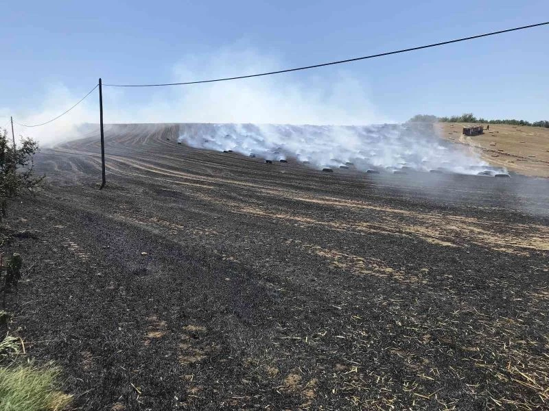 TEKİRDAĞ’DA 40 DEKAR TARLA YANDI