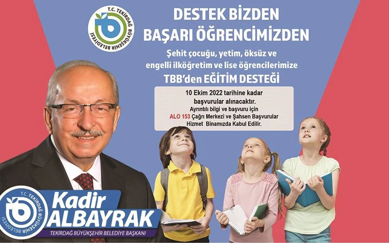 EĞİTİMDE DESTEK BÜYÜKŞEHİR BELEDİYESİ’NDEN, BAŞARI ÖĞRENCİLERDEN