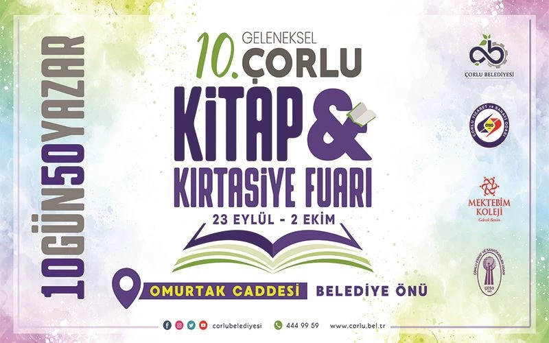 10. GELENEKSEL ÇORLU KİTAP VE KIRTASİYE FUARI BAŞLIYOR