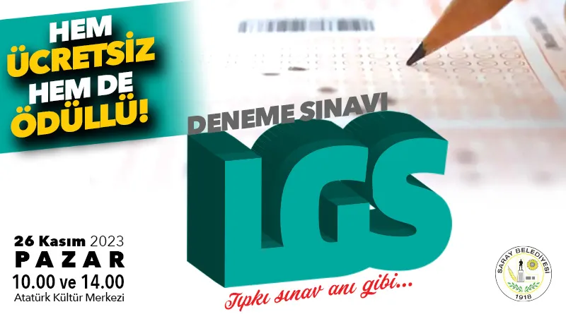 SARAY BELEDİYESİ’NDEN ÜCRETSİZ LGS DENEME SINAVI