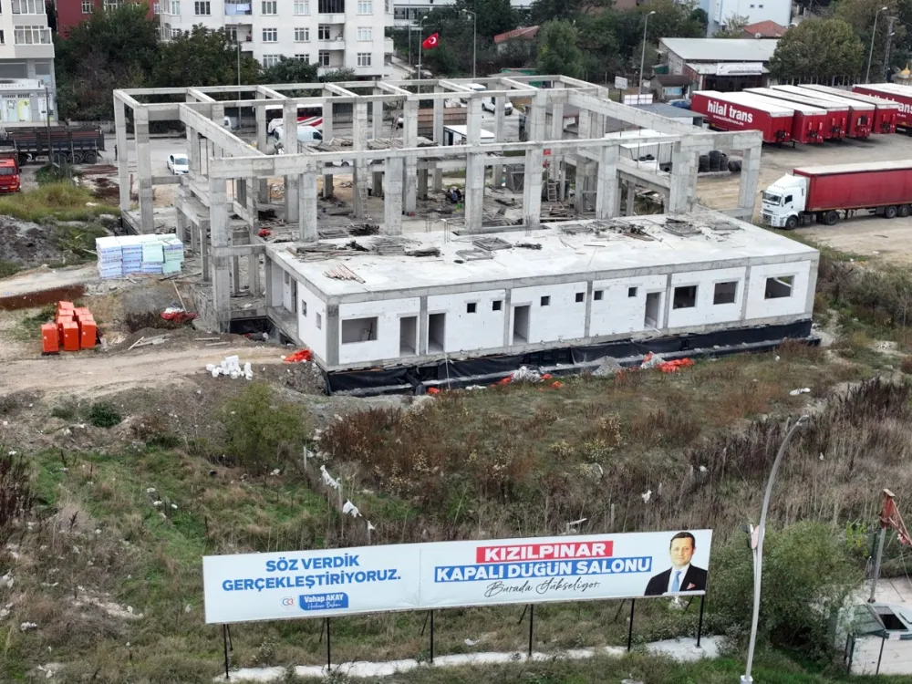 ÇERKEZKÖY’DE İKİ YENİ DÜĞÜN SALONUNUN KABA İNŞAATI BİTTİ