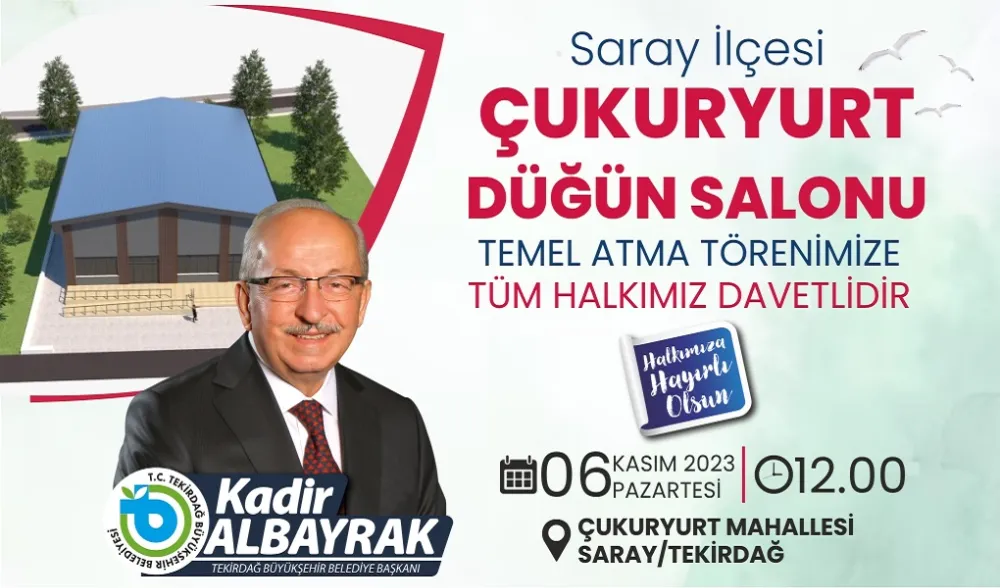 SARAY İLÇESİ ÇUKURYURT DÜĞÜN SALONU’NUN TEMELİ ATILIYOR