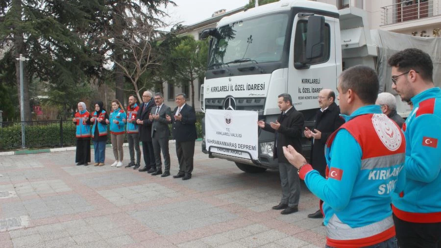 KIRKLARELİ’NDEN DEPREM BÖLGESİNE KURU GIDA VE YAĞ DESTEĞİ