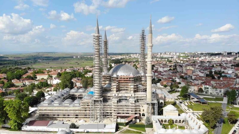 EDİRNE SELİMİYE CAMİİ’NDE RESTORASYON ÇALIŞMALARI SÜRÜYOR