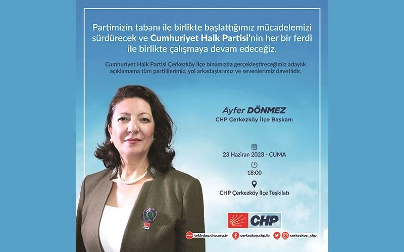 AYFER DÖNMEZ YENİDEN ADAY