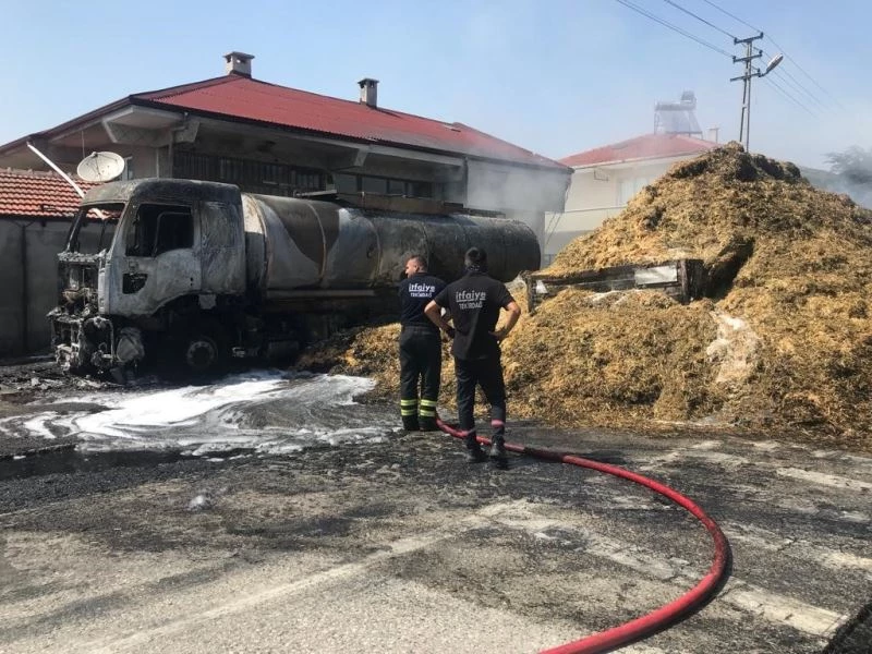 TANKER VE SAMAN BALYALARI ALEV ALEV YANDI