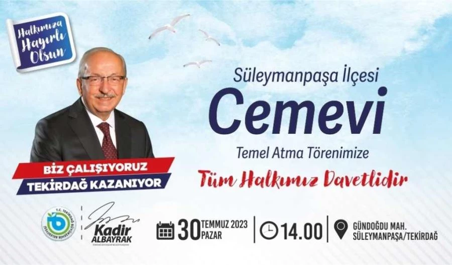  SÜLEYMANPAŞA İLÇESİ CEMEVİNİN TEMELİ ATILIYOR