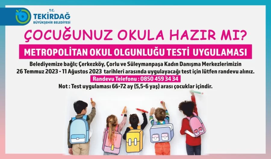 BÜYÜKŞEHİR’DEN YENİ ÖĞENCİ OLACAKLARA, OKUL UYGUNLUĞU TESTİ