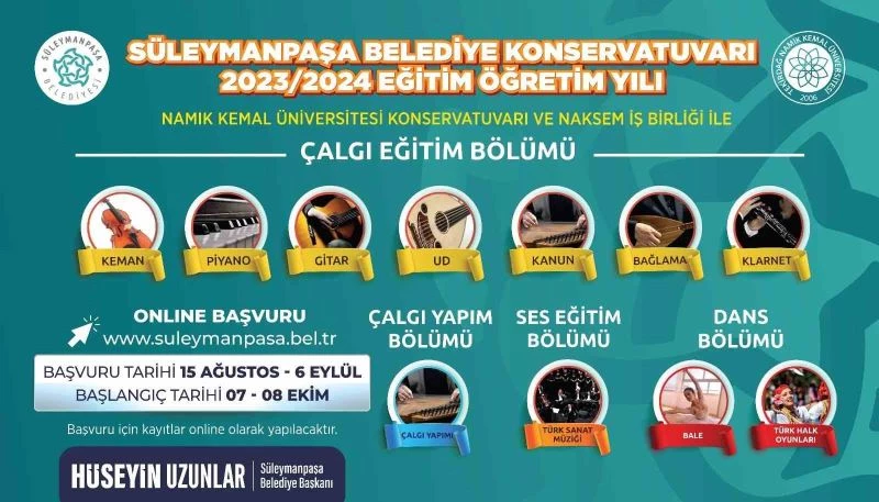 BELEDİYE KONSERVATUVARI KAYITLARI BAŞLADI