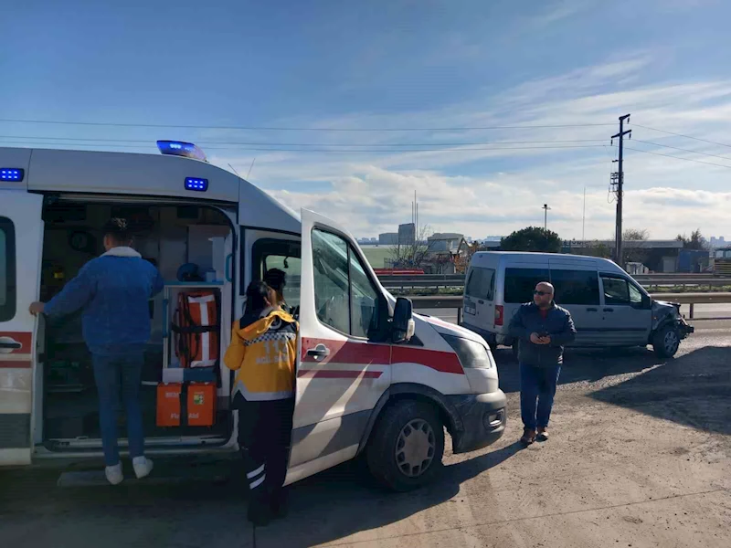 TEKİRDAĞ’DA 2 KİŞİNİN YARALANDIĞI KAZA KAMERADA