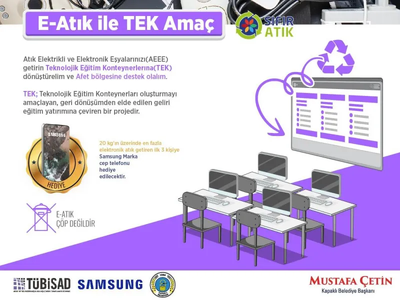 E-ATIKLAR İLE TEK AMAÇ KAMPANYASI BAŞLIYOR