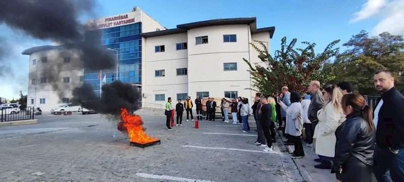 PINARHİSAR DEVLET HASTANESİ’NDE YANGIN TATBİKATI