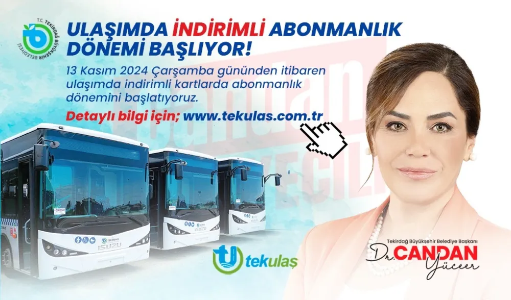 ULAŞIMDA İNDİRİMLİ ABONMALIK DÖNEMİ BAŞLIYOR