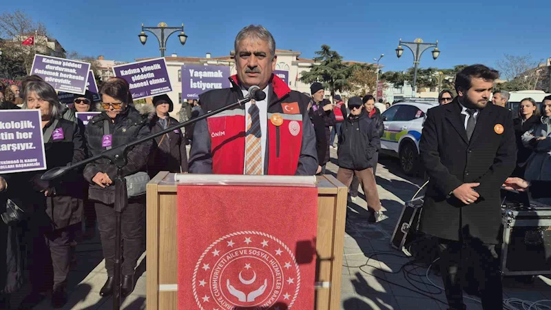 TEKİRDAĞ’DA KADINA YÖNELİK ŞİDDETE KARŞI ANLAMLI YÜRÜYÜŞ