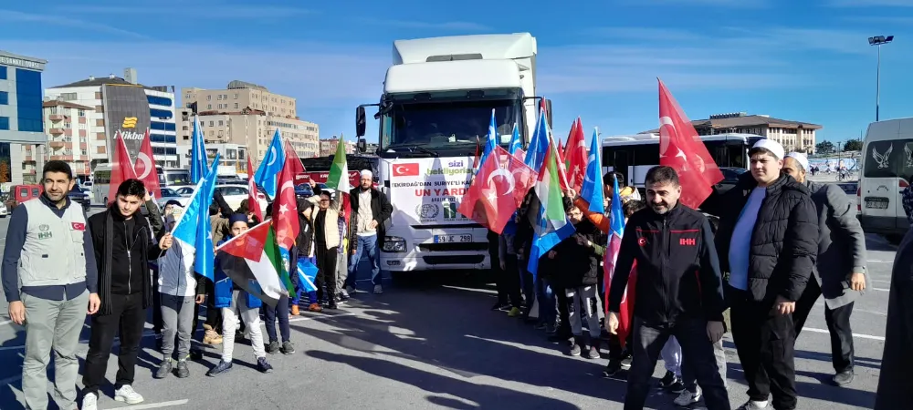 İHH’DAN SURİYE’YE TIR DOLUSU UN GÖNDERİLDİ