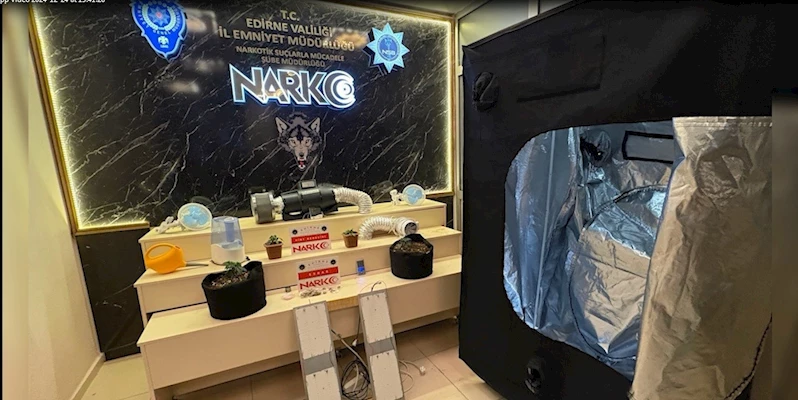 UYUŞTURUCU YETİŞTİRMEK İÇİN EVİNE ÖZEL DÜZENEK KURAN ŞÜPHELİ TUTUKLANDI