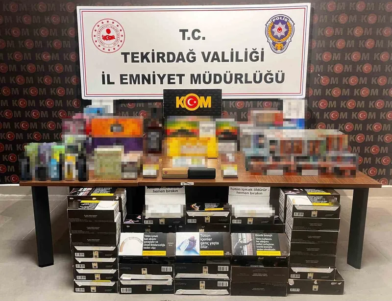 TEKİRDAĞ’DA KAÇAKÇILIK OPERASYONLARINDA ÇOK SAYIDA ÜRÜN ELE GEÇİRİLDİ