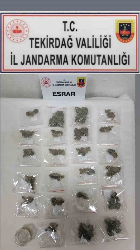 TEKİRDAĞ’DA JANDARMADAN UYUŞTURUCU OPERASYONLARI