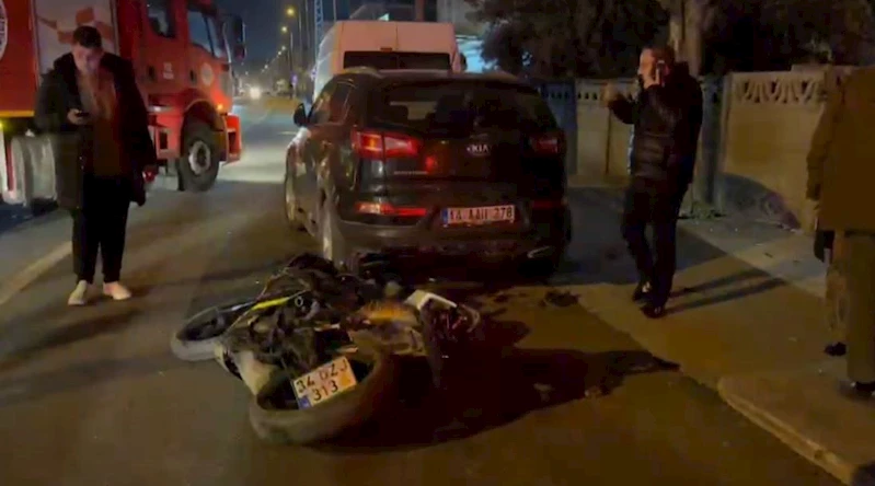 ÇERKEZKÖY’DE İKİ MOTOSİKLET KAFA KAFAYA ÇARPIŞTI: 3 YARALI