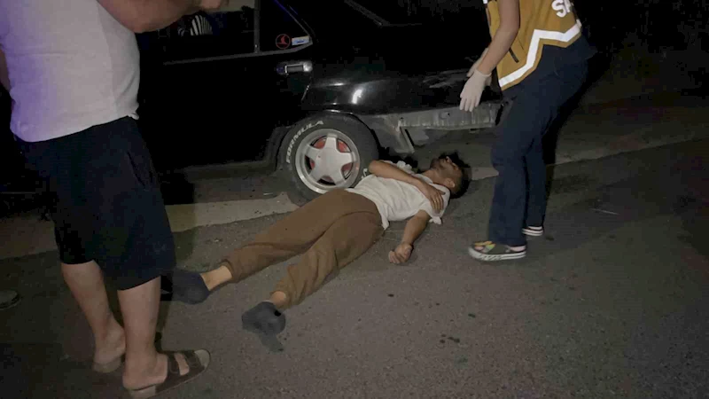 OTOMOBİL SU KANALINA UÇTU: 1 YARALI