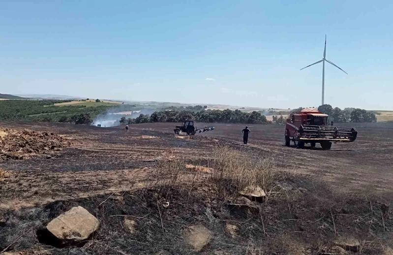 TEKİRDAĞ’DA 20 DÖNÜM BUĞDAY EKİLİ ALAN YANDI