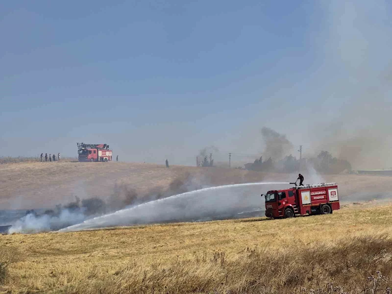 YERLEŞİM YERİ YAKININDAKİ ÇIKAN ANIZ YANGINI SÖNDÜRÜLDÜ