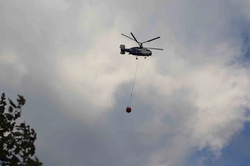 TEKİRDAĞ’DA ORMAN YANGININDA SOĞUTMA ÇALIŞMALARI SÜRÜYOR