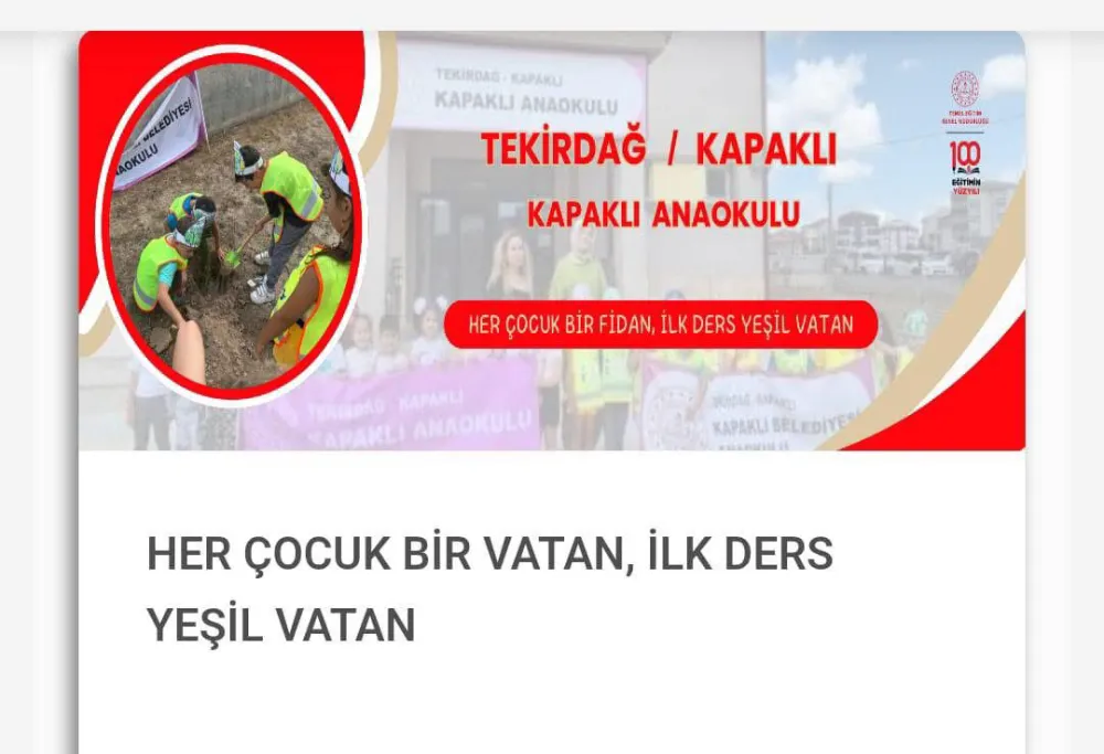 KAPAKLI’DAN BÜYÜK BAŞARI: “TEMEL EĞİTİMDE İYİ ÖRNEK” SEÇİLDİ