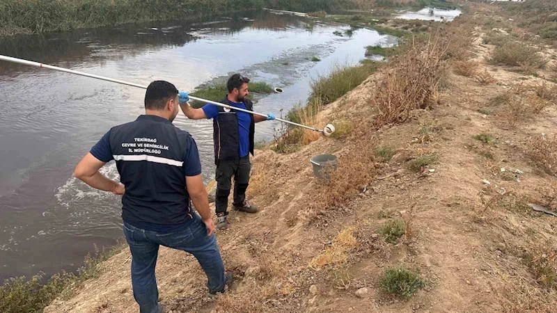 ERGENE’DE ARITILMADAN ÇAYA ATIK SU DEŞARJI TESPİT EDİLDİ