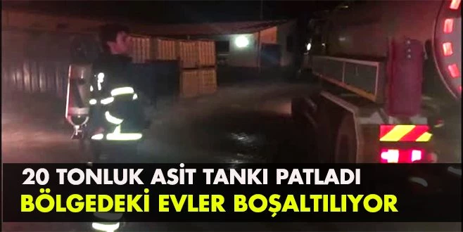 20 TONLUK FORMİK ASİT TANKI PATLADI