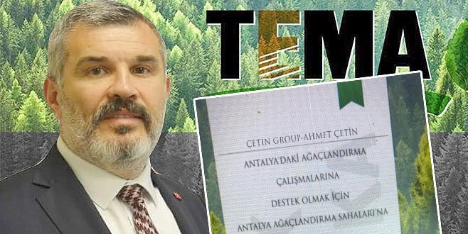 TEMA VAKFI?NDAN AHMET ÇETİN?E TEŞEKKÜR