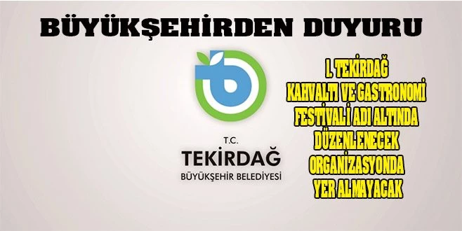 BÜYÜKŞEHİRDEN DUYURU