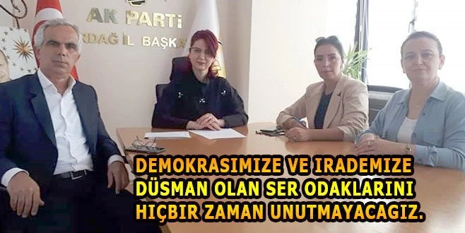 AK PARTİ TEKİRDAĞ İL BAŞKANLIĞI?NDAN ADNAN MENDERES AÇIKLAMASI