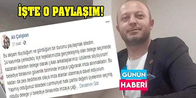 ÇALIŞKAN: BASKI DEVAM EDİYOR!