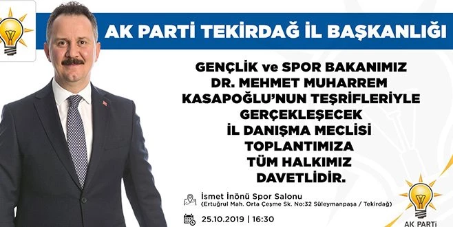 GENÇLİK VE SPOR BAKANI TEKİRDAĞ`A GELİYOR