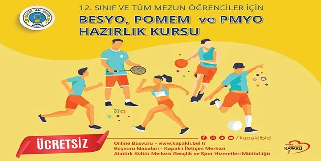 BESYO, POMEM VE PMYO KURS KAYITLARI DEVAM EDİYOR