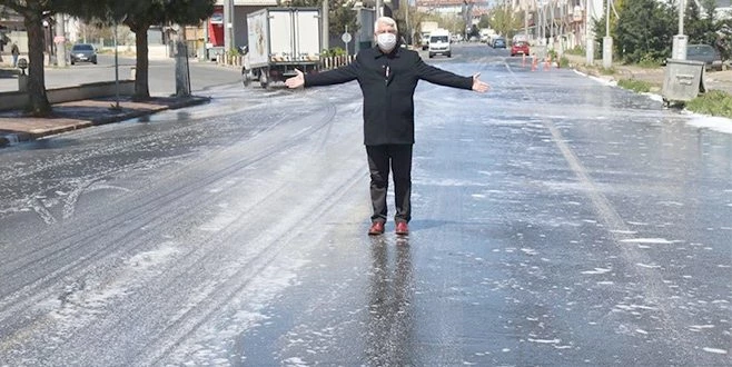 ERGENE?NİN CADDE VE SOKAKLARI DEZENFEKTANLI SU İLE YIKANDI