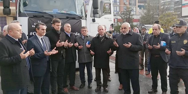 ÇERKEZKÖY`ÜN YARDIM TIR`I DUALARLA YOLA ÇIKTI