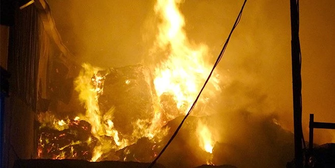 GERİ DÖNÜŞÜM FABRİKASINDA YANGIN