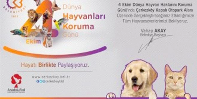 ÇERKEZKÖY`DE HAYVAN HAKLARI GÜNÜ ETKİNLİĞİ