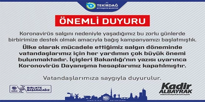 BÜYÜKŞEHİR`DEN YARDIM KAMPANYASI AÇIKLAMASI