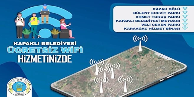 KAPAKLI`DA ÜCRETSİZ Wİ-Fİ 