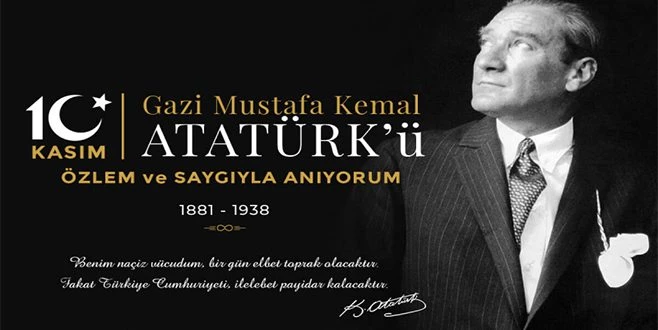 BAŞKAN ÇETİN`DEN 10 KASIM ATATÜRK´Ü ANMA GÜNÜ MESAJI