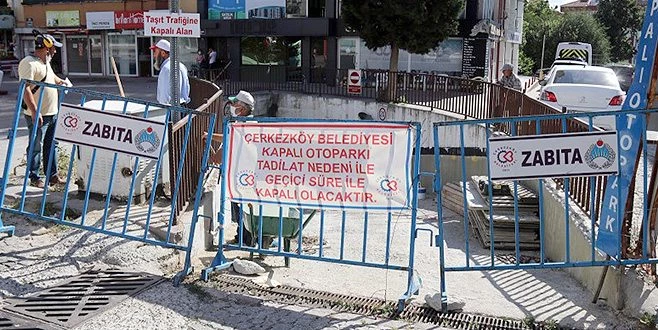 ÇERKEZKÖY`DE KAPALI OTOPARK`A NİHAYET EL DEĞDİ!